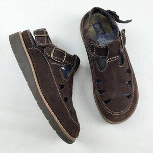 Vintage Leather Craft Chunky Fisherman Sandal Womens 10 Brown Platform Y2K 90s